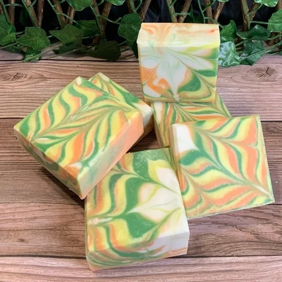 Handcrafted Artisan Soap in Vibrant Citrus Colors. - Picture 6 of 7